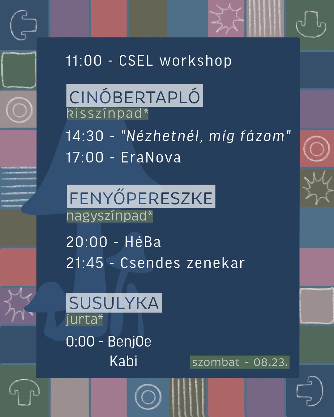 Szombati menetrend